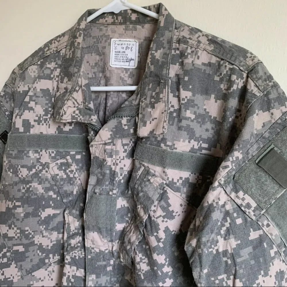 Army Coat Camo Jacket Size Medium Combat Uniform Camouflage Military